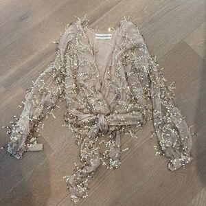 Sparkle Top with tie in front